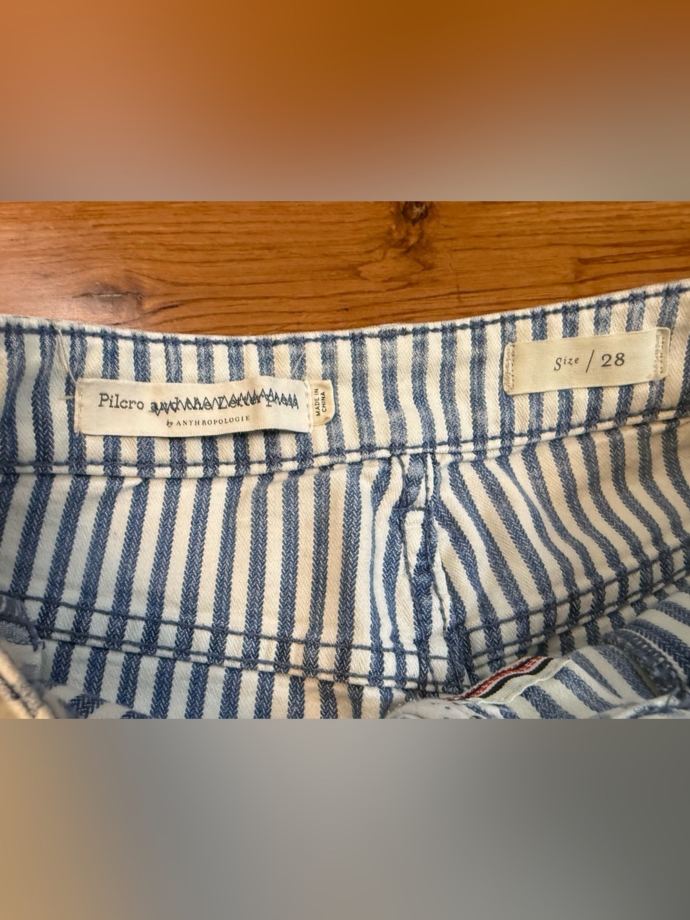 Pilcro and the Letterpress High-Rise Striped Straight Leg Jeans - Picture 4 of 7